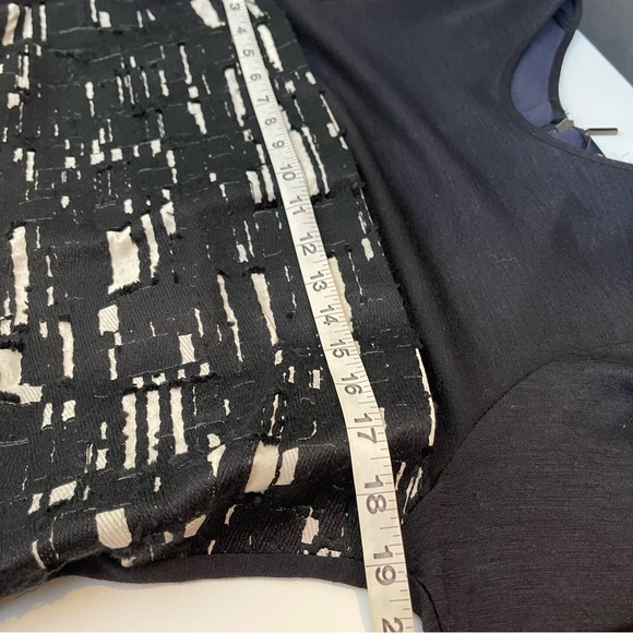 Piazza Sempione Wool Printed Long Sleeve Knee-Length Shift Dress - Picture 8 of 12